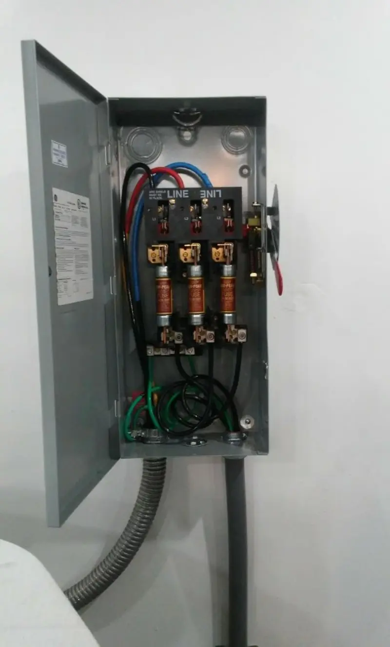 Three-phase disconnect switch installed for Electrical Wiring & Rewiring in Headland
