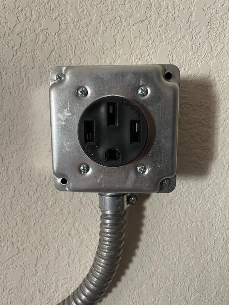NEMA 14-50 outlet installed for Electrical Panel Upgrade in Headland